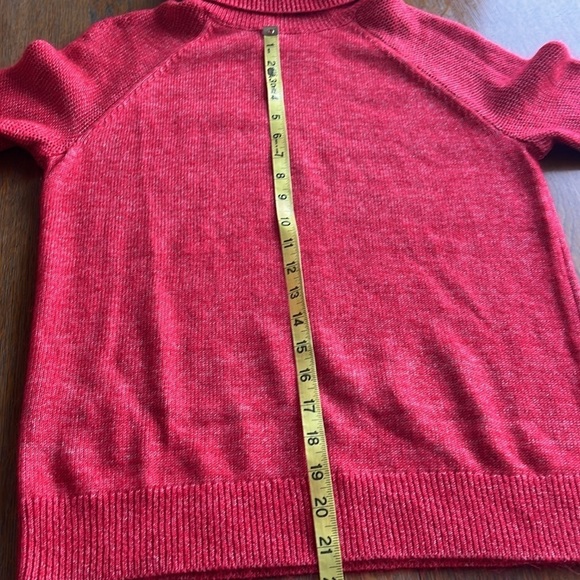 LOFT Red Turtleneck Sweater with Long Dolman Sleeves and Relaxed Fit Size M - Picture 9 of 12